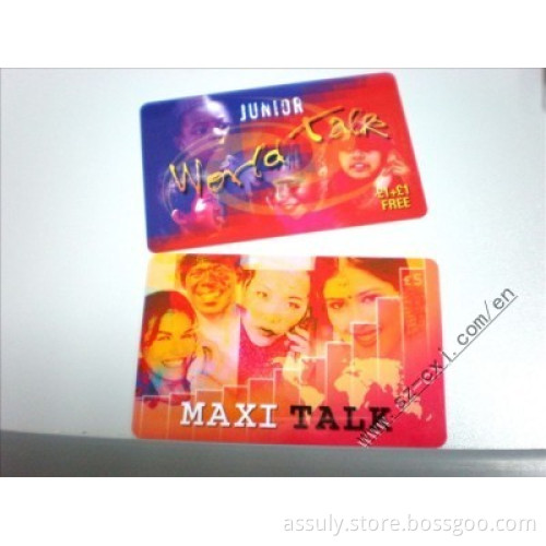 Recharge card,plastic Recharge card